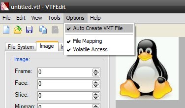 Меню Options VTFEdit