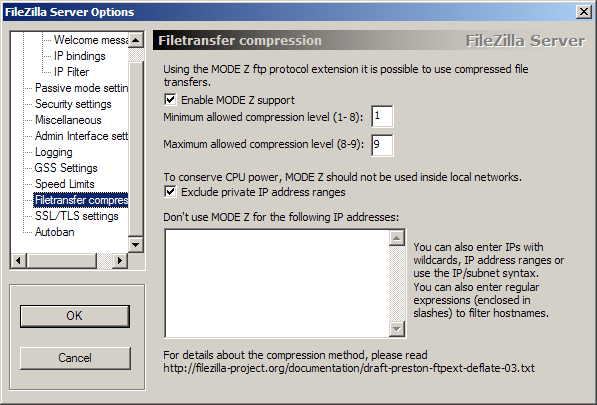 Filetransfer compression