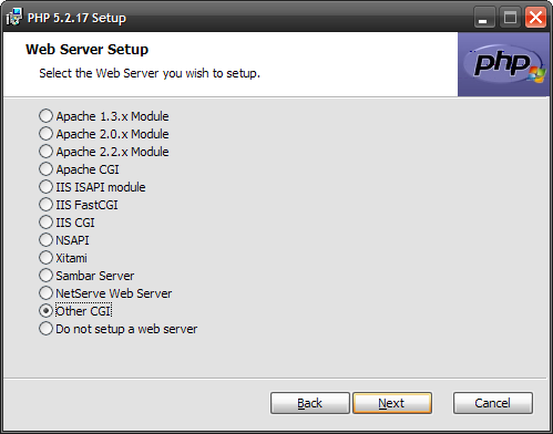 PHP - Web Server Setup